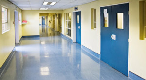 Medical Hallway Concrete Flooring